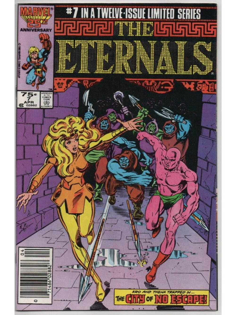 Eternals 7 Marvel Comics 1986 VF 8.0 Newsstand Thena Kro